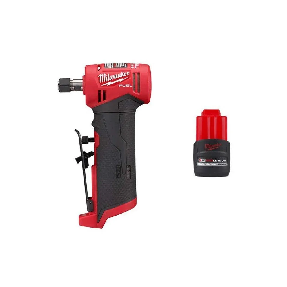 Milwaukee 2485-20-2486-20 M12 Fuel 12V Lithium-Ion Brushless Cordless 1/4 in. Right Angle and Straight Die Grinder Kit (Tool-Only Kit)