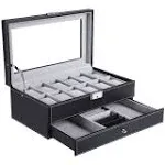 Lockable Watch Box With Glass Lid