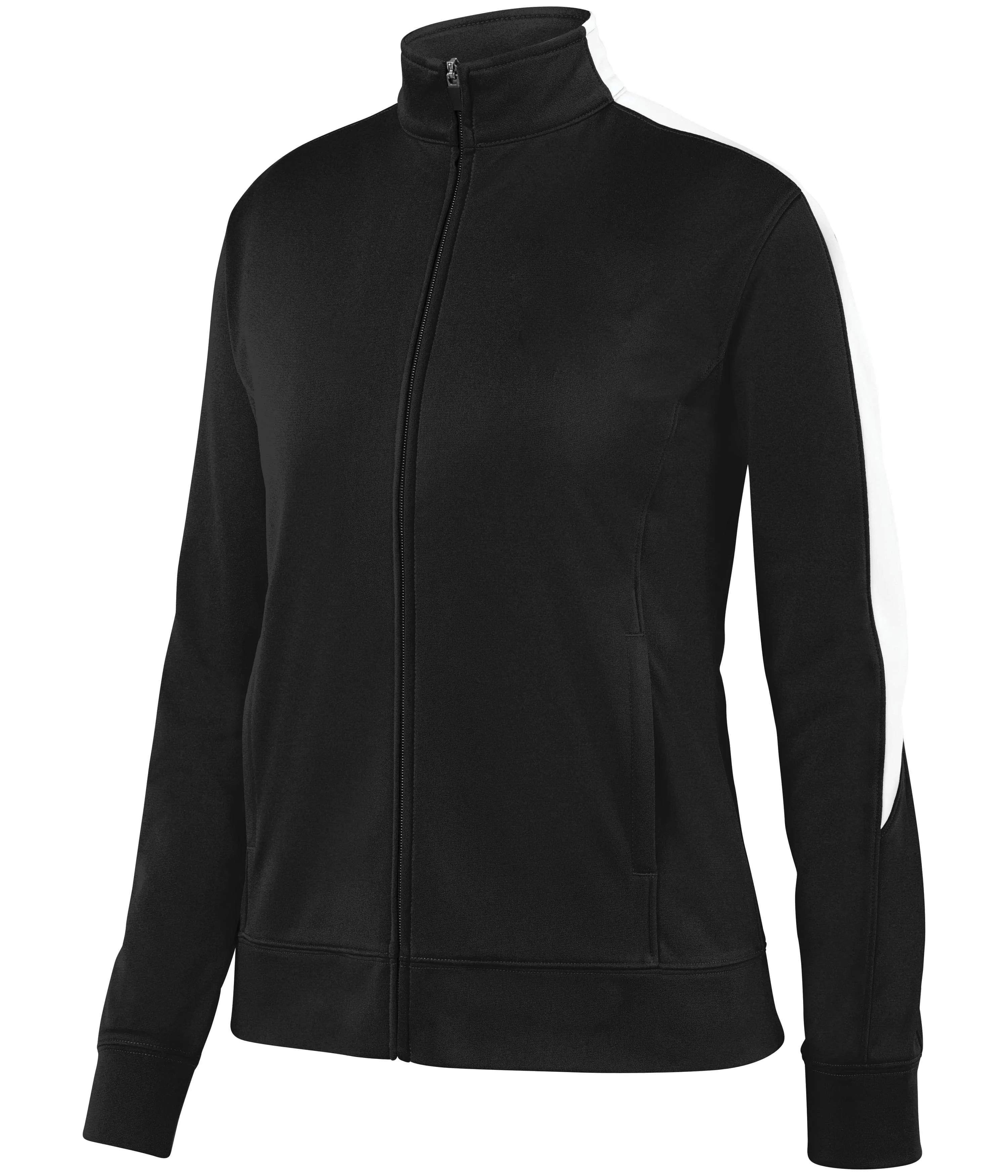 Augusta Sportswear Women&#x27;s Black 100% Polyester Long Sleeve Front zipper Jacket