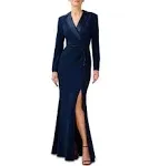 Adrianna Papell Tuxedo Gown - Midnight - Size 4