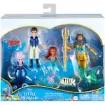 ​Disney The Little Mermaid Ariel's Adventures Story Set with 4 Small Dolls and Accessories, Toys Inspired by the Movie, HLX19