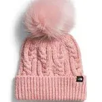 The North Face Kids Oh Mega Fur Pom Beanie Pink Moss