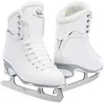 Jackson Ultima 180 White Figure Skates Fleece JS181 FL Youth Misses Sz 13J