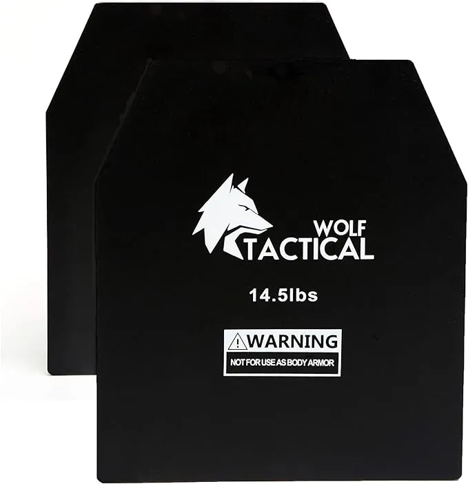 WOLF TACTICAL Weight Vest Plates - 5.75/8.75/14.5/19.75LB Pairs - WODs, Strength Training, Running, Heavy Workouts