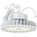 LED Ufo High Bay Lights 250W 33,750lm(135lm/w) 5000K CRI>80 1-10V Dimmable 5' Cable with 110V Plug Hanging Hook Safe Rope UL Listed Hyperlite High