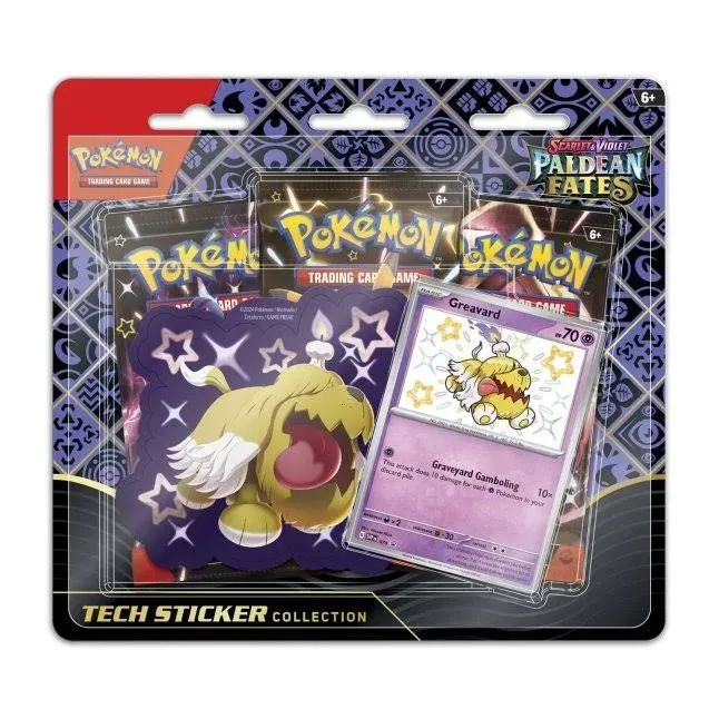 Pokemon Scarlet & Violet Paldean Fates Tech Sticker Collection | Shiny Fidough