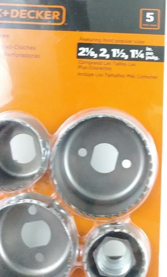 Black &amp; Decker 71-120 5 Piece Assorted Hole Saws