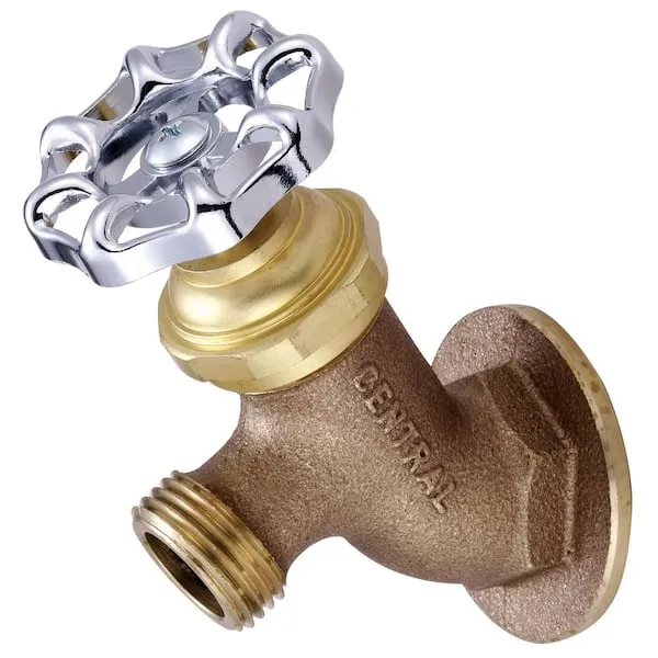 Central Brass 0575-1/2 Wall Mounted Lawn Faucet - Brass