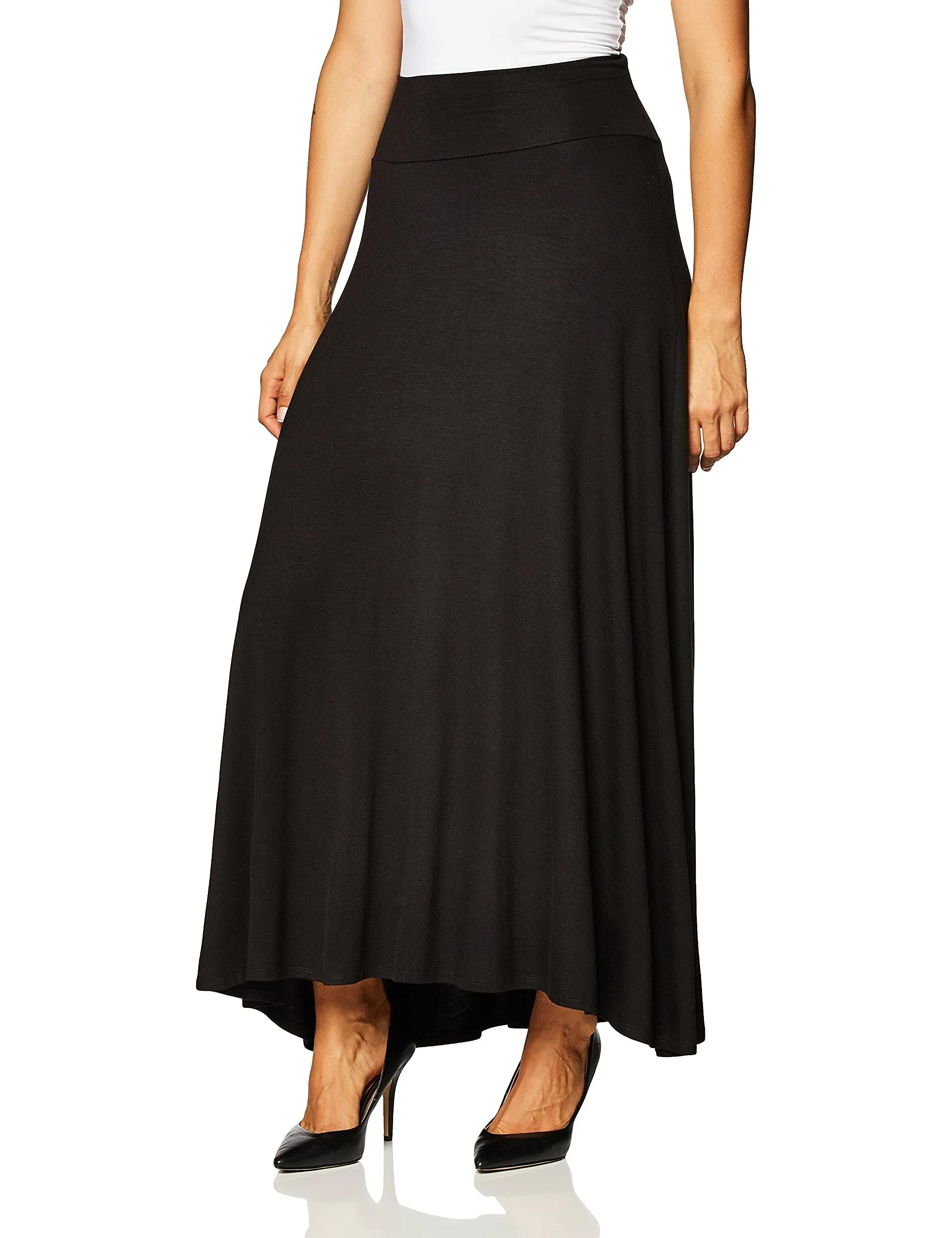 Agb Women's Soft Knit Maxi Skirt (Petite, Standard and Plus Sizes)