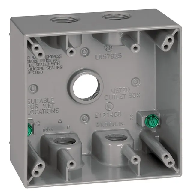 Sigma 14350 2 Gang Gray Weatherproof Outlet Box