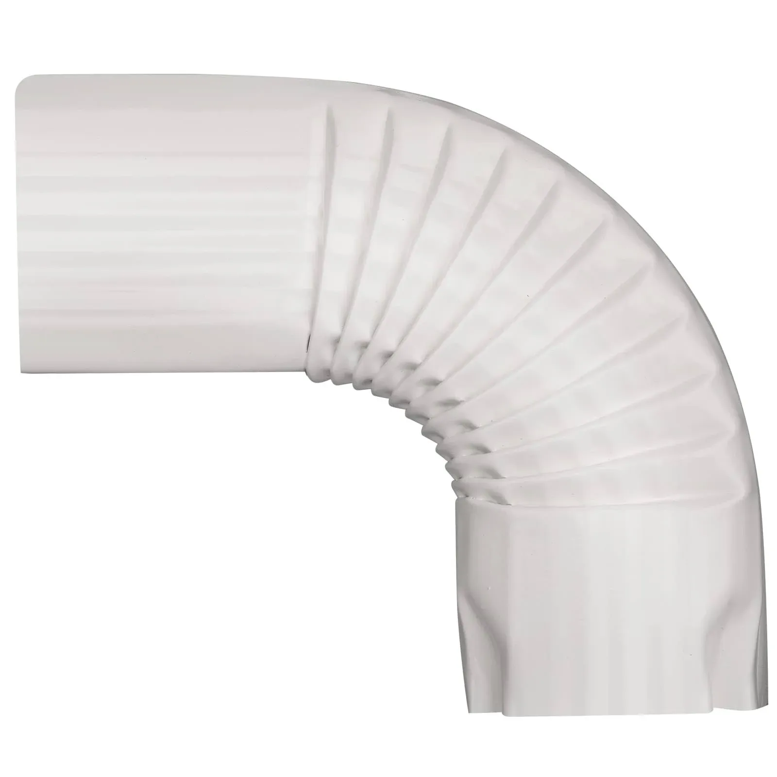 Downspout Gutter Elbows （Positive Elbow，90 Degrees 3x2 Style A， Gutter Elbow, Downspout Elbow, Roofing Gutter Downspout Elbows (White)