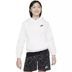 Kids' Nike Sportswear Club Fleece Hoodie Small White/Black