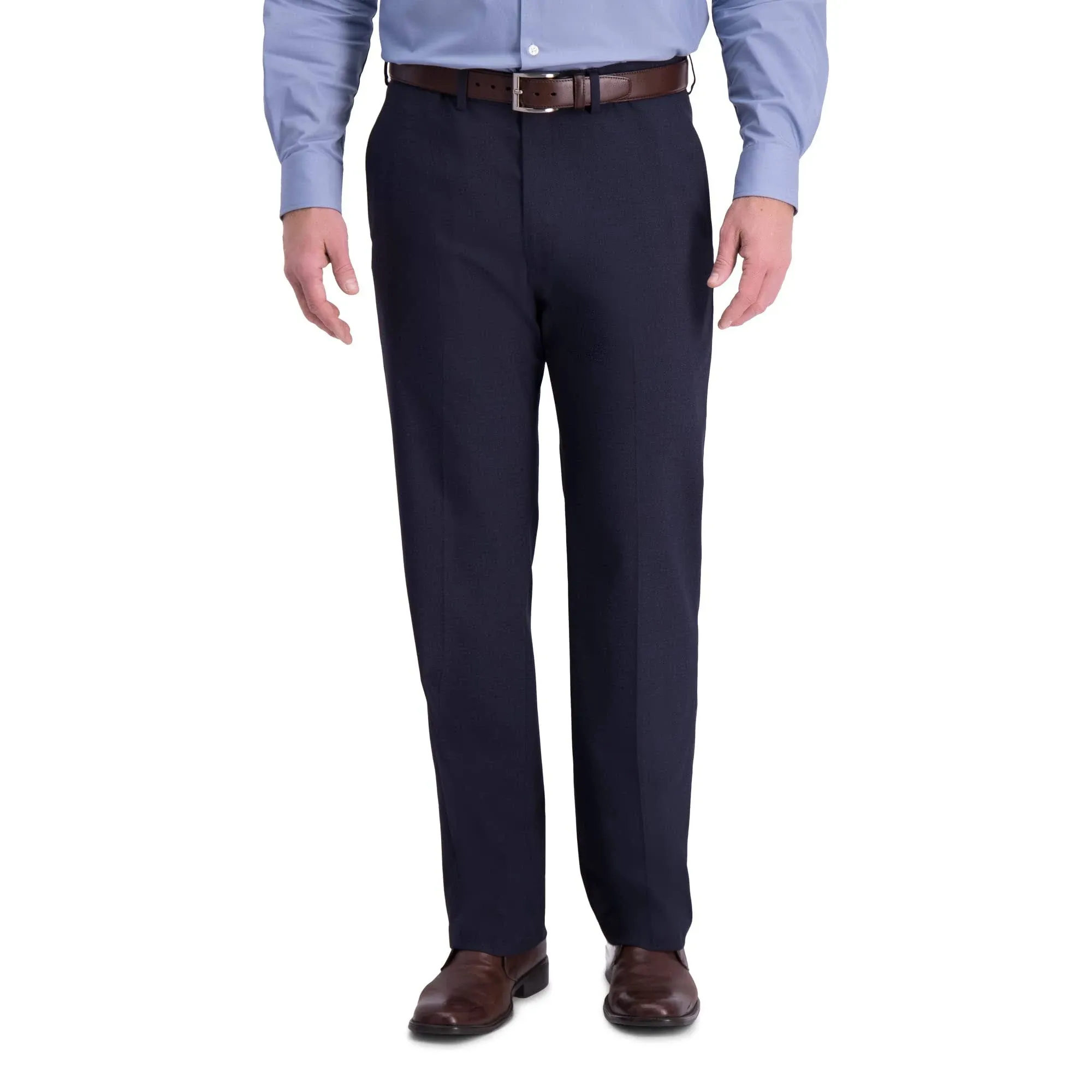 Men's J.M. Haggar Premium Classic-Fit Flat-Front Stretch Suit Pants - Dark Navy - 40x32