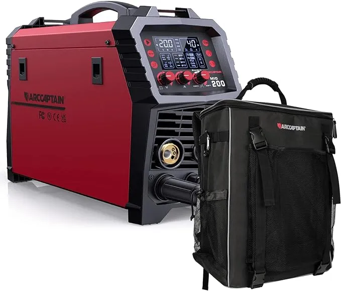 RCCAPTAIN MIG Welder 200Amp & Welding Tools Backpack