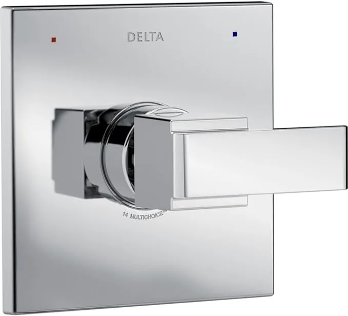 Delta Faucet Ara 14 Series Single-Function Chrome Shower Valve Trim Kit, Shower Handle, Delta Shower Trim Kit, Chrome T14067 (Valve Not Included)