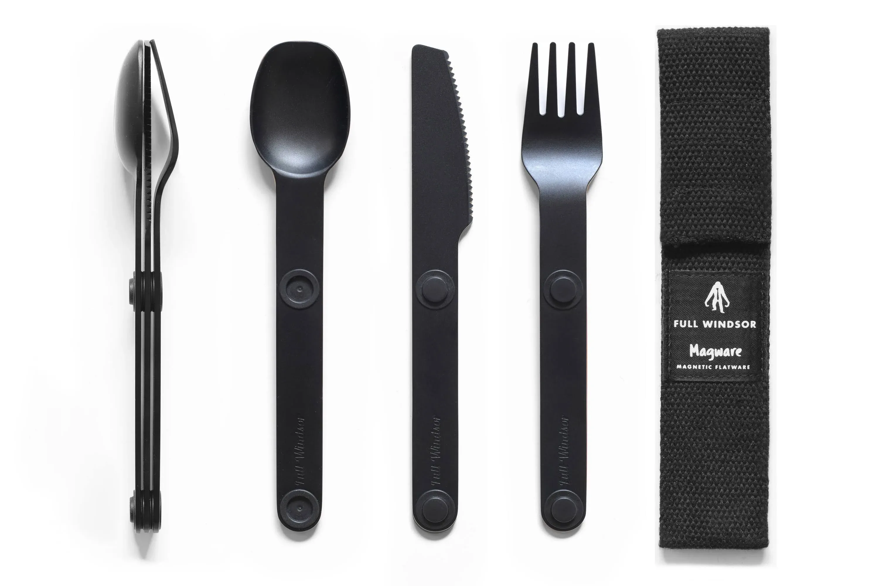 Full Windsor - Magware Magnetic Flatware Single Set - Black