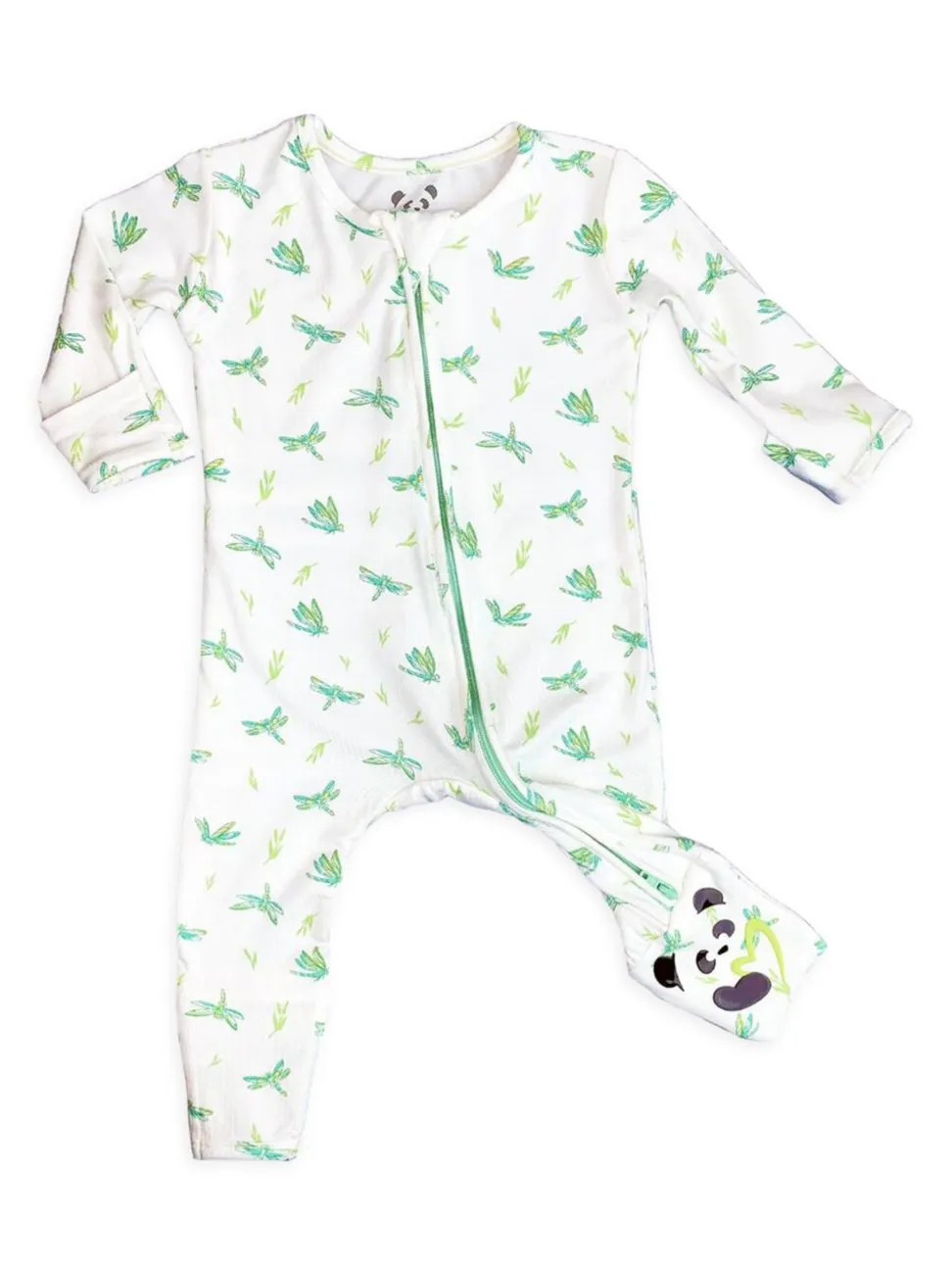 Bellabu Bear Convertible Footies for Baby Boys & Baby Girls, Family Matching Pajamas, Rayon from Bamboo (Dragonfly, 9-12 Months)