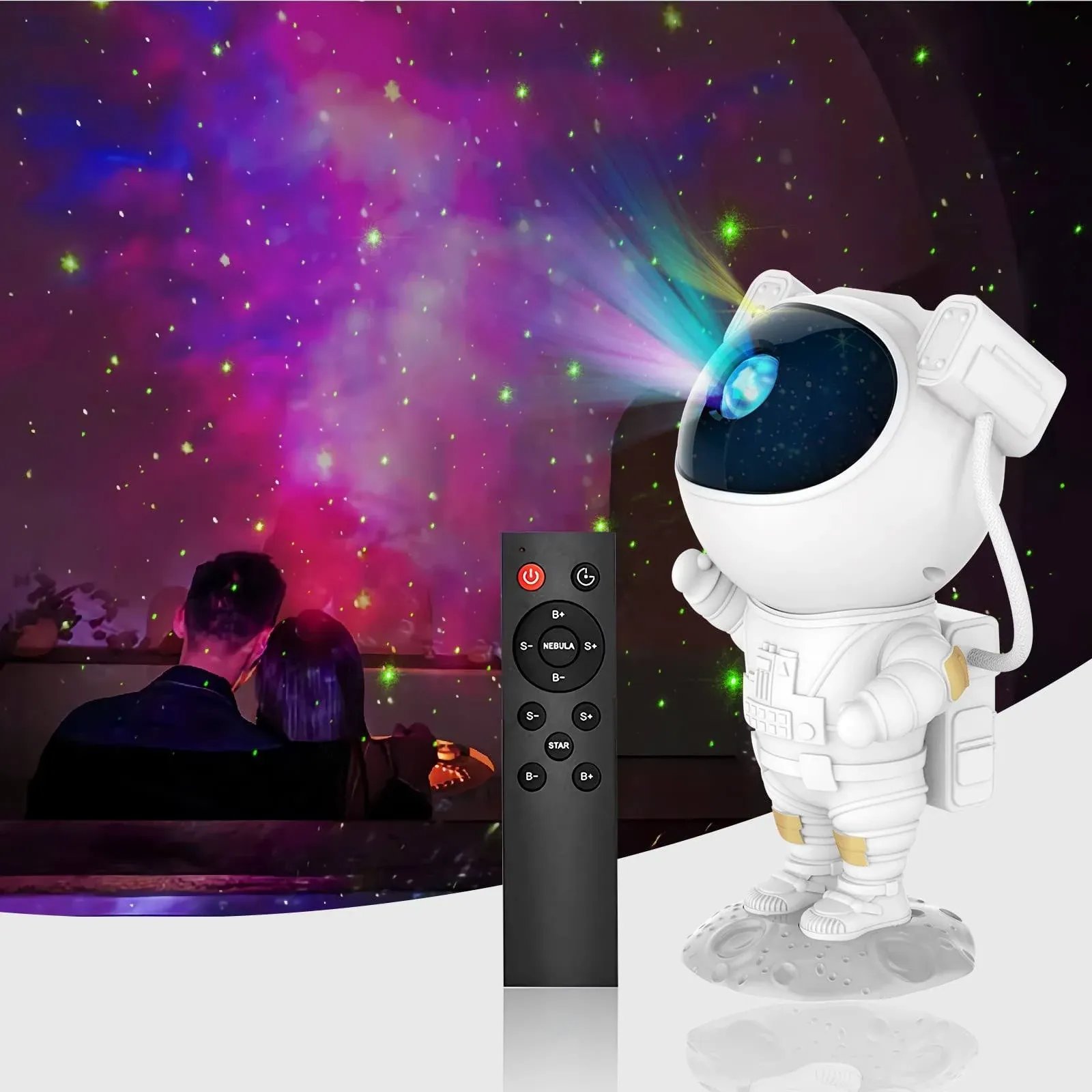 Astronaut Galaxy Star Projector Starry Night Light, Astronaut Light Projector with Nebula,Timer and Remote Control, Bedroom and Ceiling Projector, Gifts for Children and Adults