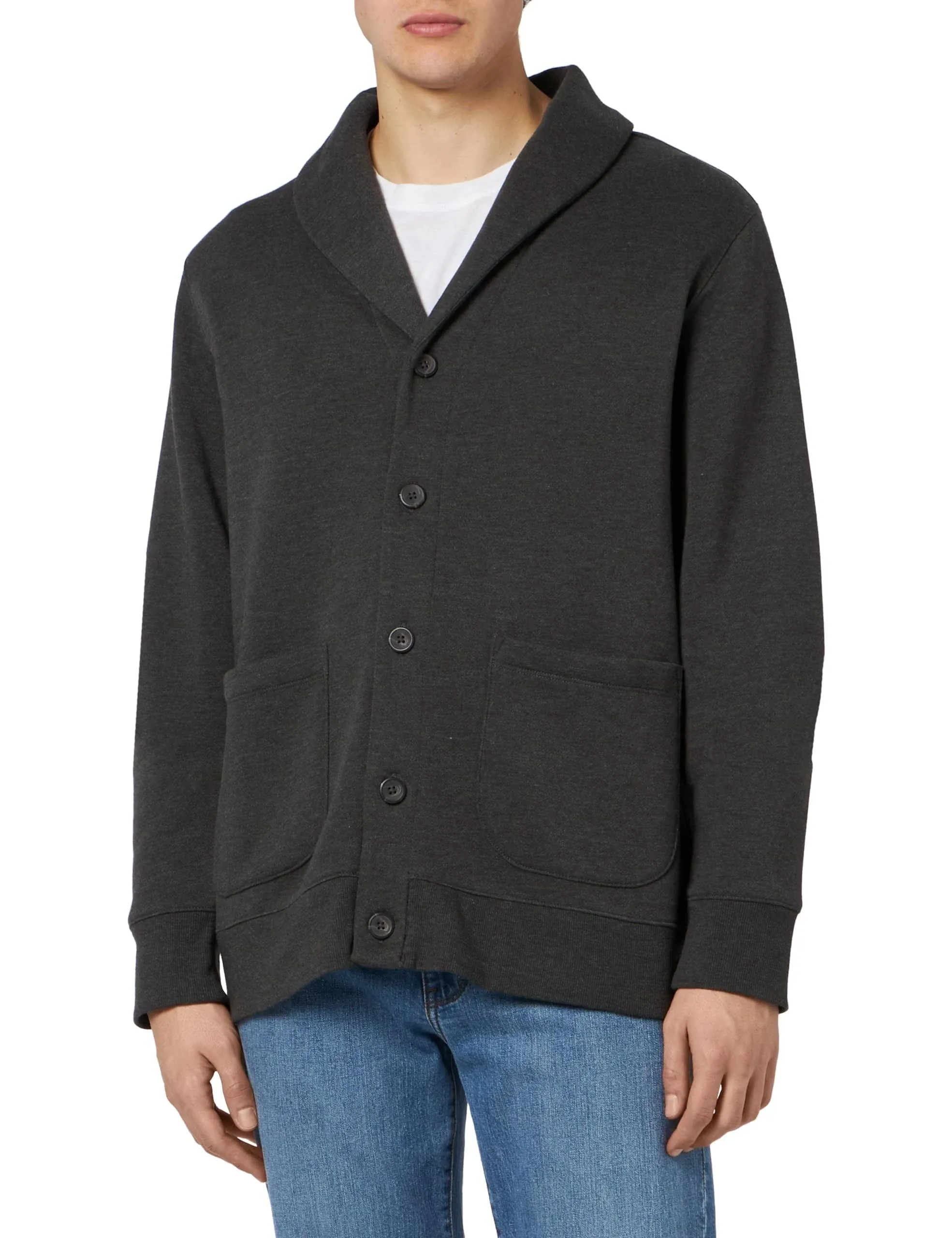 Amazon Essentials Men's Long-Sleeve Fleece Shawl-Collar Cardigan