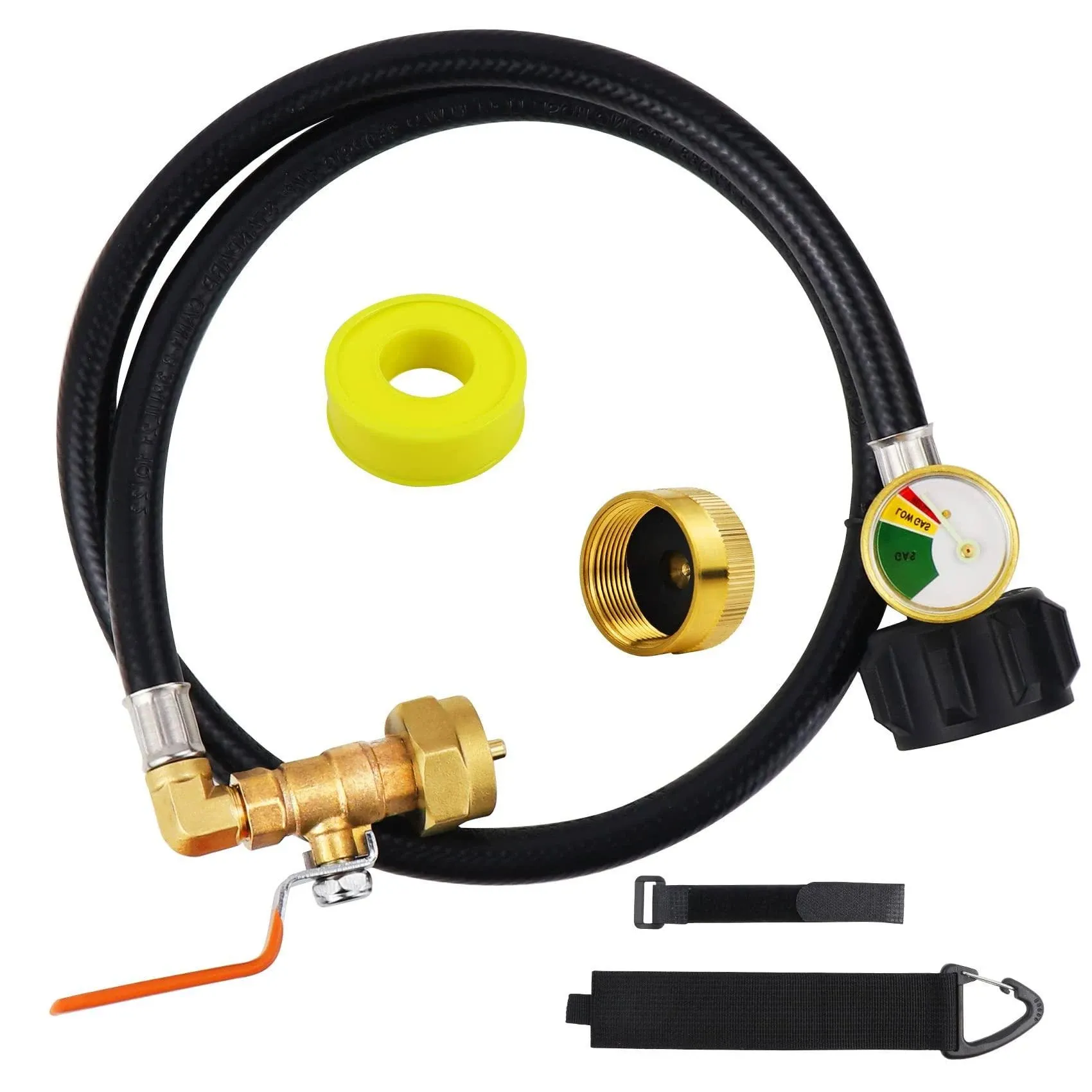 Upgraded Propane Refill Adapter Hose Propane Extension Refill Hose Gauge Control