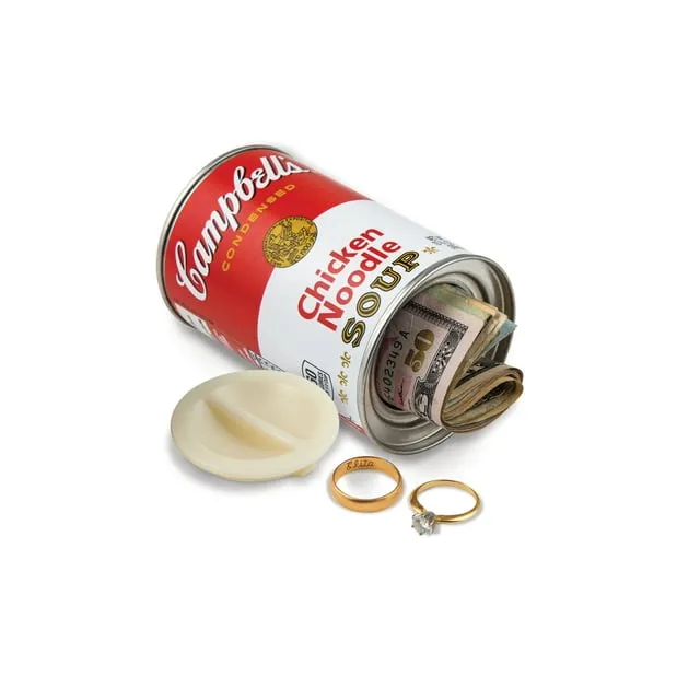 BigMouth Inc Campbell's Chicken Noodle Soup Can Safe —Great Hiding Place for Storing Valuables, 3" x 3" x 4.5"