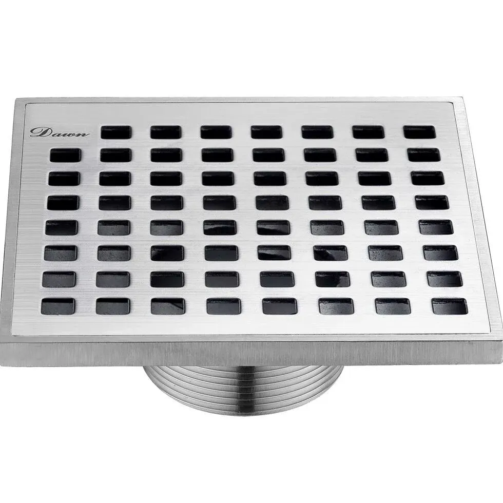 Dawn SBE050504 Brisbane River Series Square Shower Drain, 5-Inch