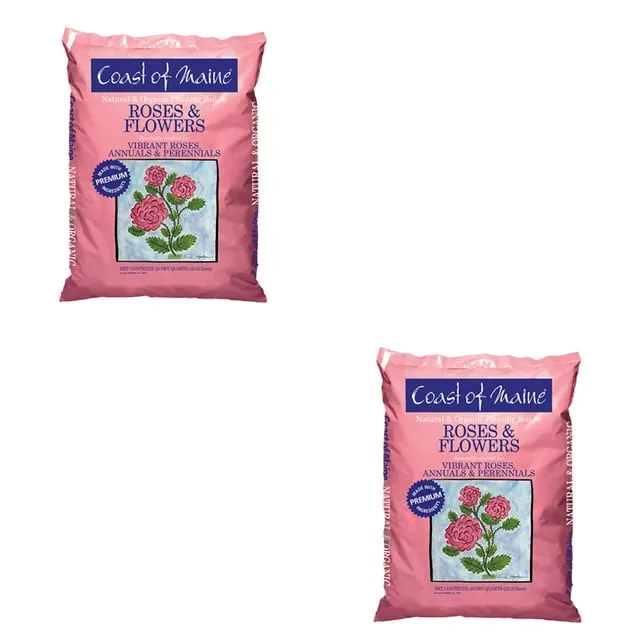 Coast of Maine Roses and Flowers Organic Planting Soil 20qt, 2 Pack