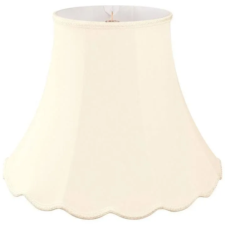 Royal Designs Eggshell Silk Scalloped Bell Designer Lamp Shade - Color