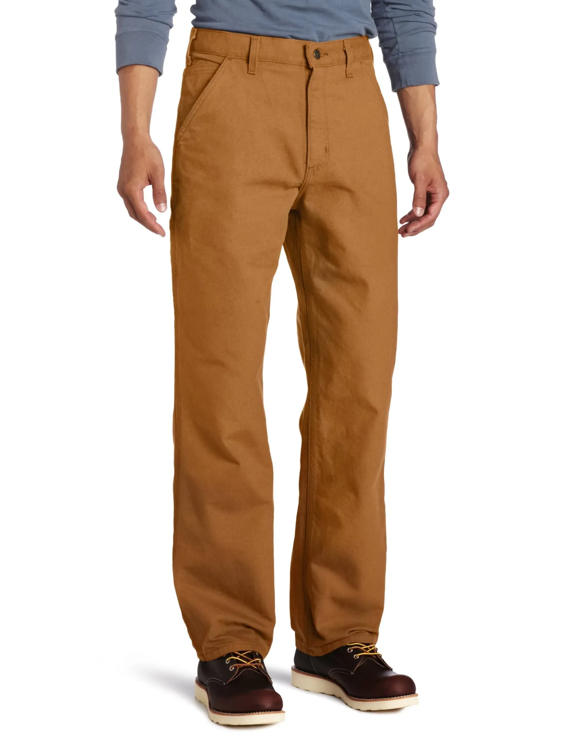 Carhartt B11 Washed Duck Work Dungaree - Carhartt Brown