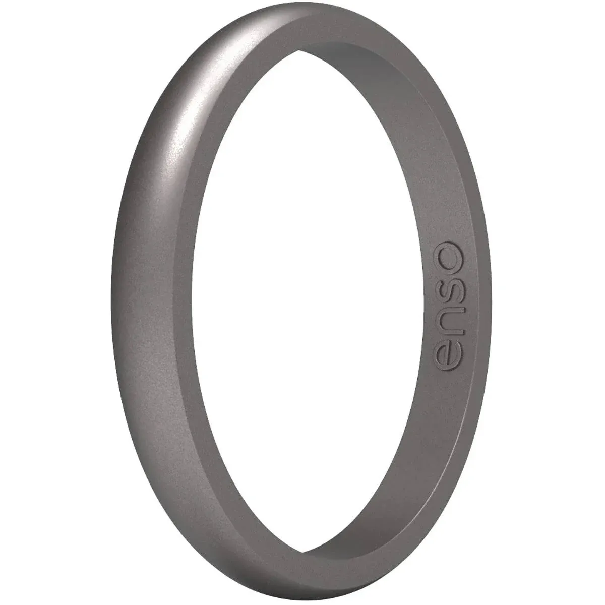 Enso Rings Halo Elements Silicone Ring – Stackable Wedding Engagement Band – Thin Minimalist Band – 2.54mm Wide, 1.5mm Thick