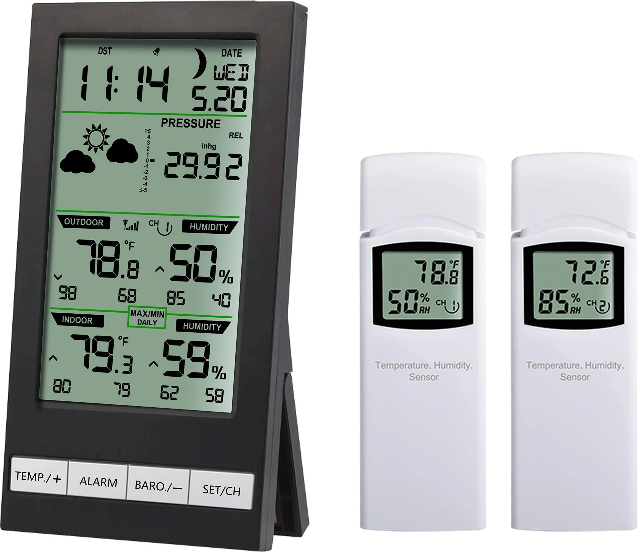 Ambient Weather Ws-2700-x2-ac Advanced Wireless Weather Station w/ 2 2ensors & AC Adapter, Size: 1 Cosole / 2 Sensors