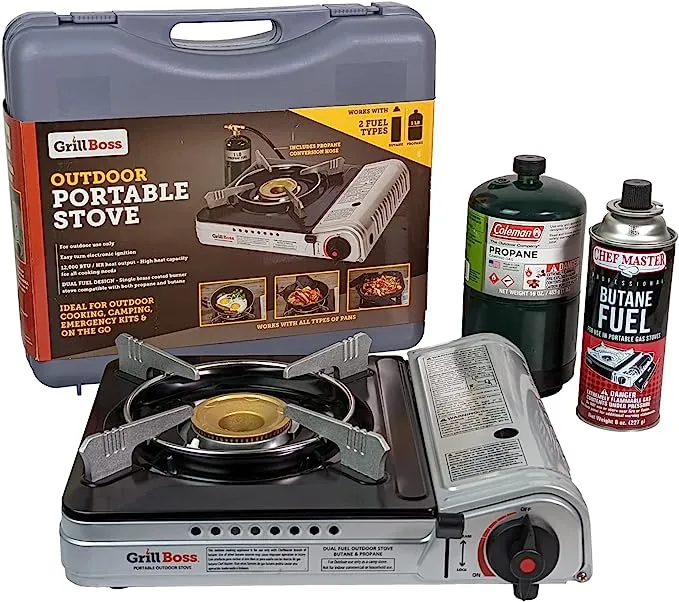 Grill Boss Dual Fuel Camp Stove Combination Pack