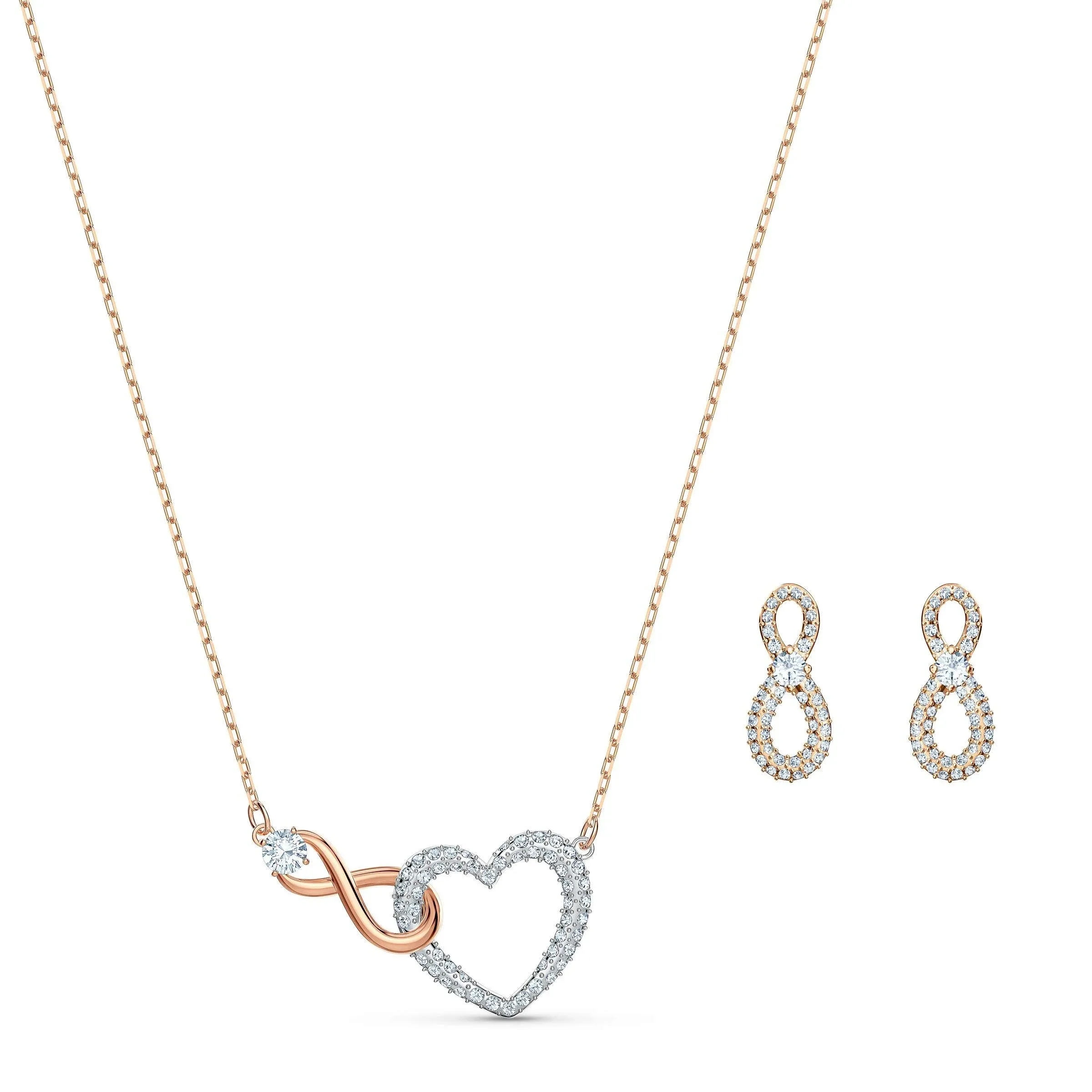 Swarovski Infinity Heart Set