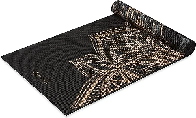 Premium Reversible Marbled Bronze Medallion Yoga Mat (6mm)