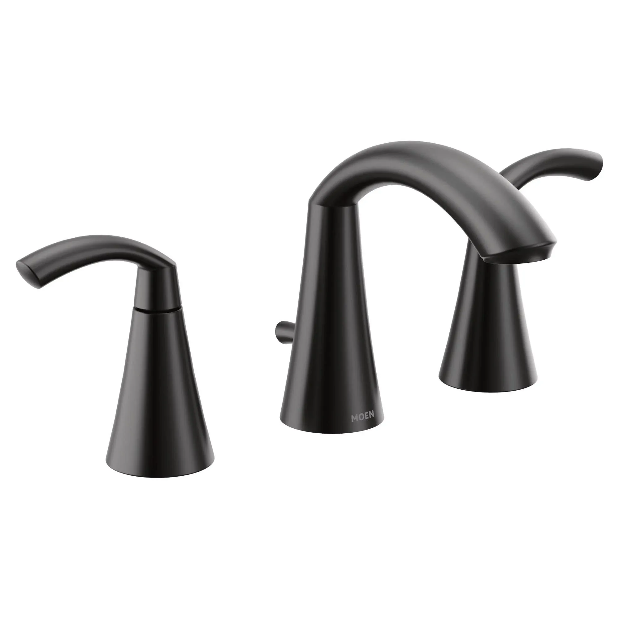 Moen T6173BL Glyde Matte Black Two-Handle Bathroom Faucet