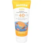 Badger Kids Mineral Sunscreen Cream, Tangerine & Vanilla, Broad Spectrum SPF 40 - 87 ml