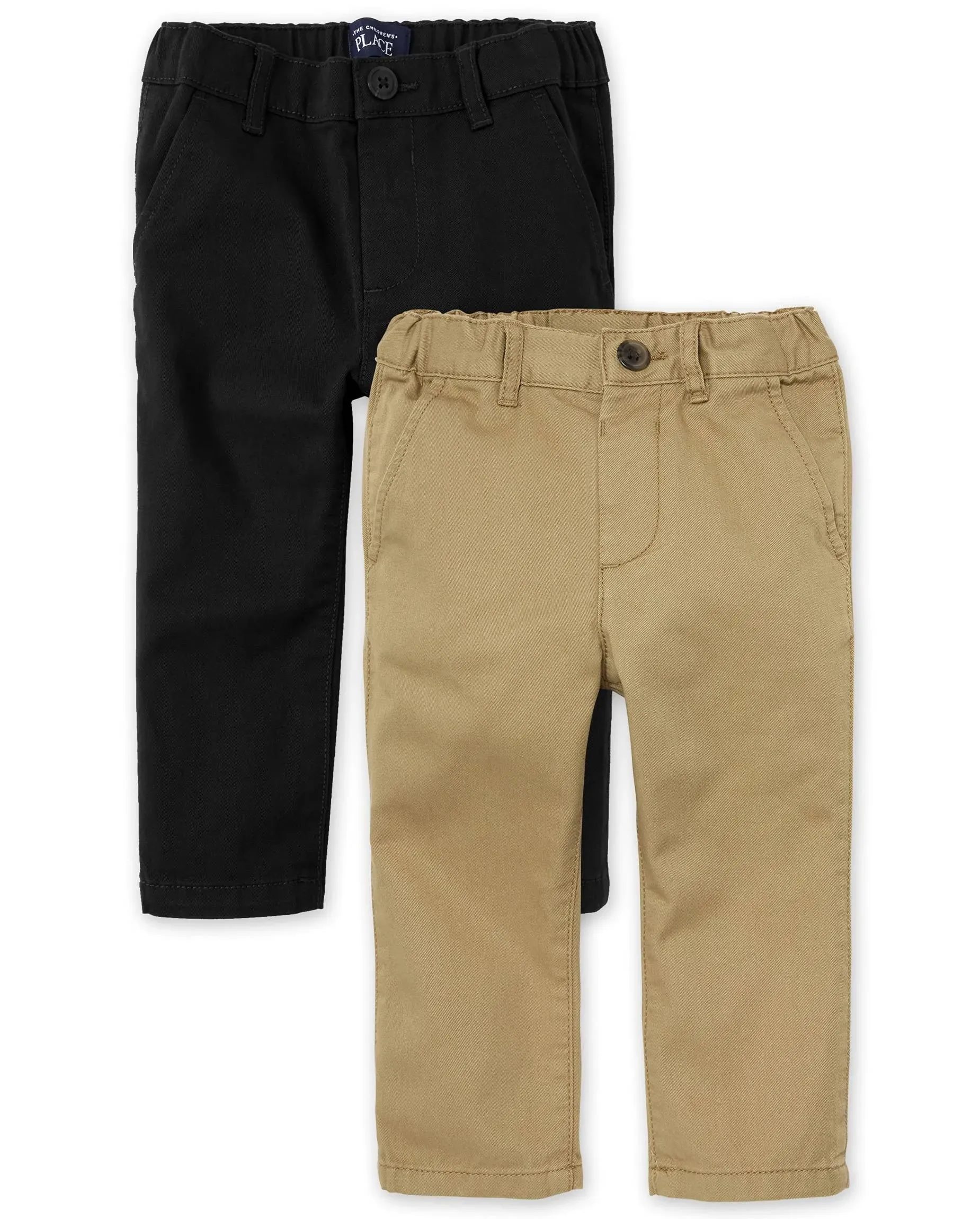 The Children&#039;s Place Toddler Boys Stretch Skinny Chino Pant, Flax/Black,9-1<wbr/>2MTHS