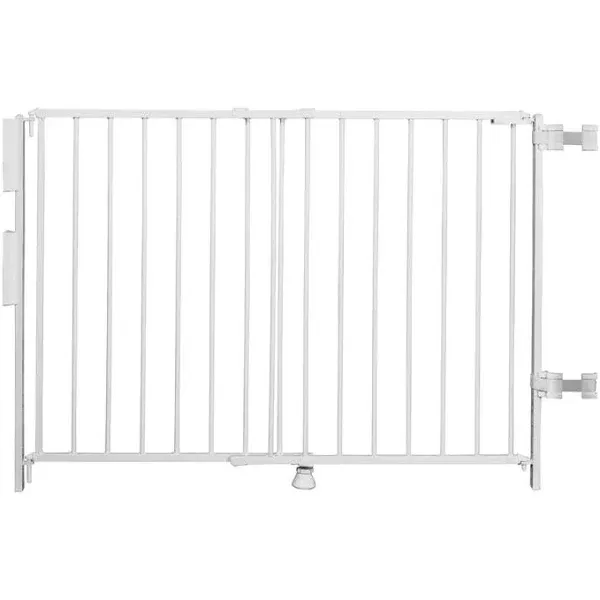 Regalo Extra Tall and Wide 2-in-1 Stairway and Hallway Wall Mounted Baby Gate, White, Age Group 6 to 24 Months