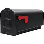 Solar Group PL10B Plastic Rural Black Mailbox