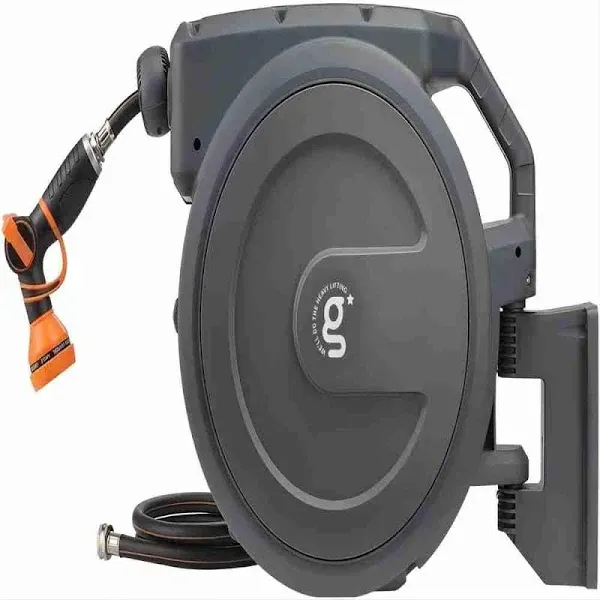 Retractable Hose Reel 5/8&#034; x 90 ft Wall Mounted Garden Hose Reel Heavy Duty 90ft