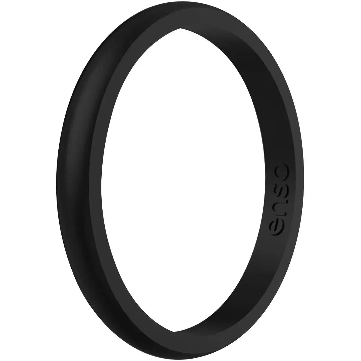 Enso Rings Halo Elements Silicone Ring – Stackable Wedding Engagement Band – Thin Minimalist Band – 2.54mm Wide, 1.5mm Thick