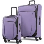 American Tourister 4 Kix 2.0 Softside Spinner Luggage, 2pc Set Lavender / 2pc Set