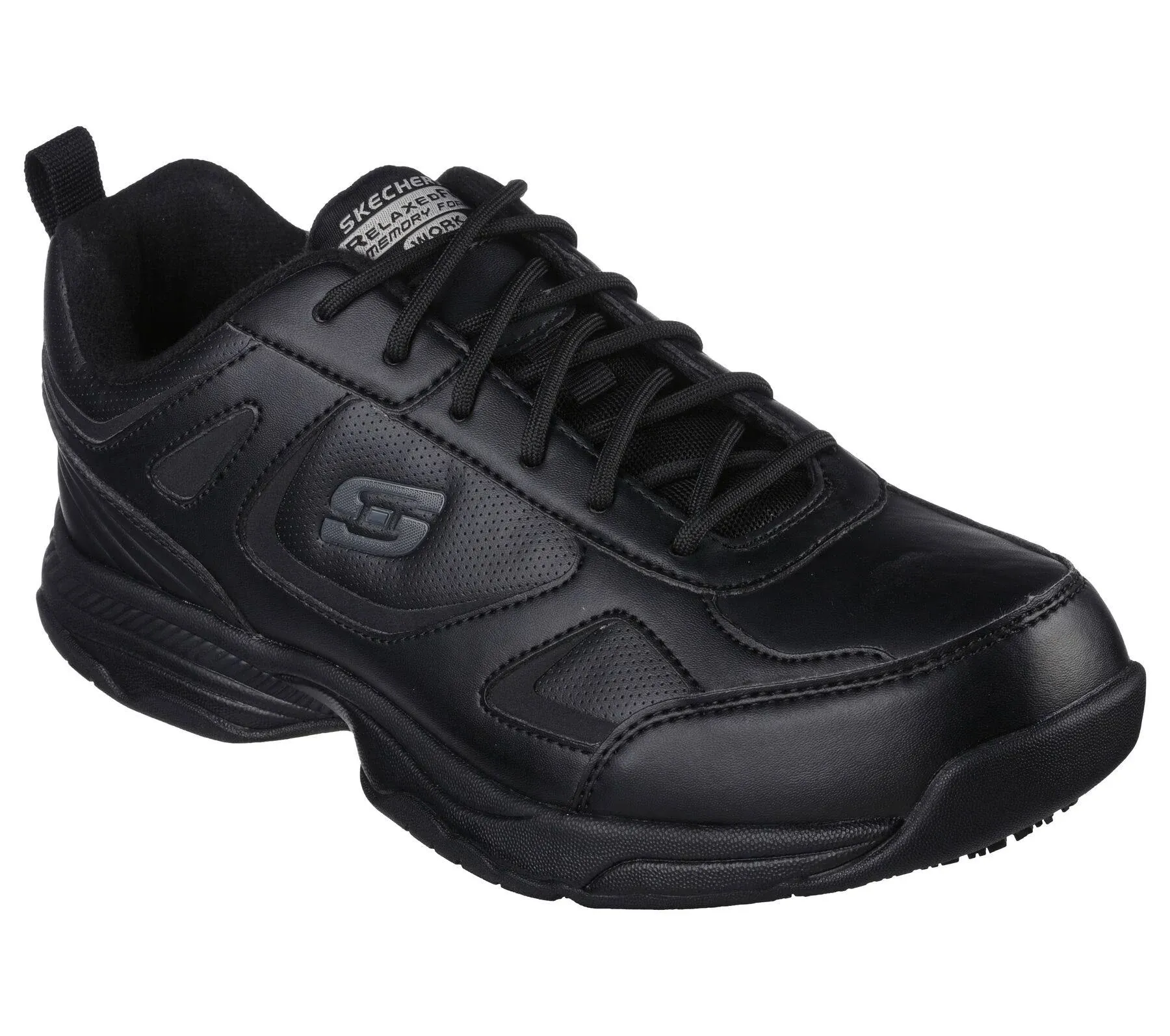 "For Work Men's Dighton Black Athletic Slip-Resistant Shoes"