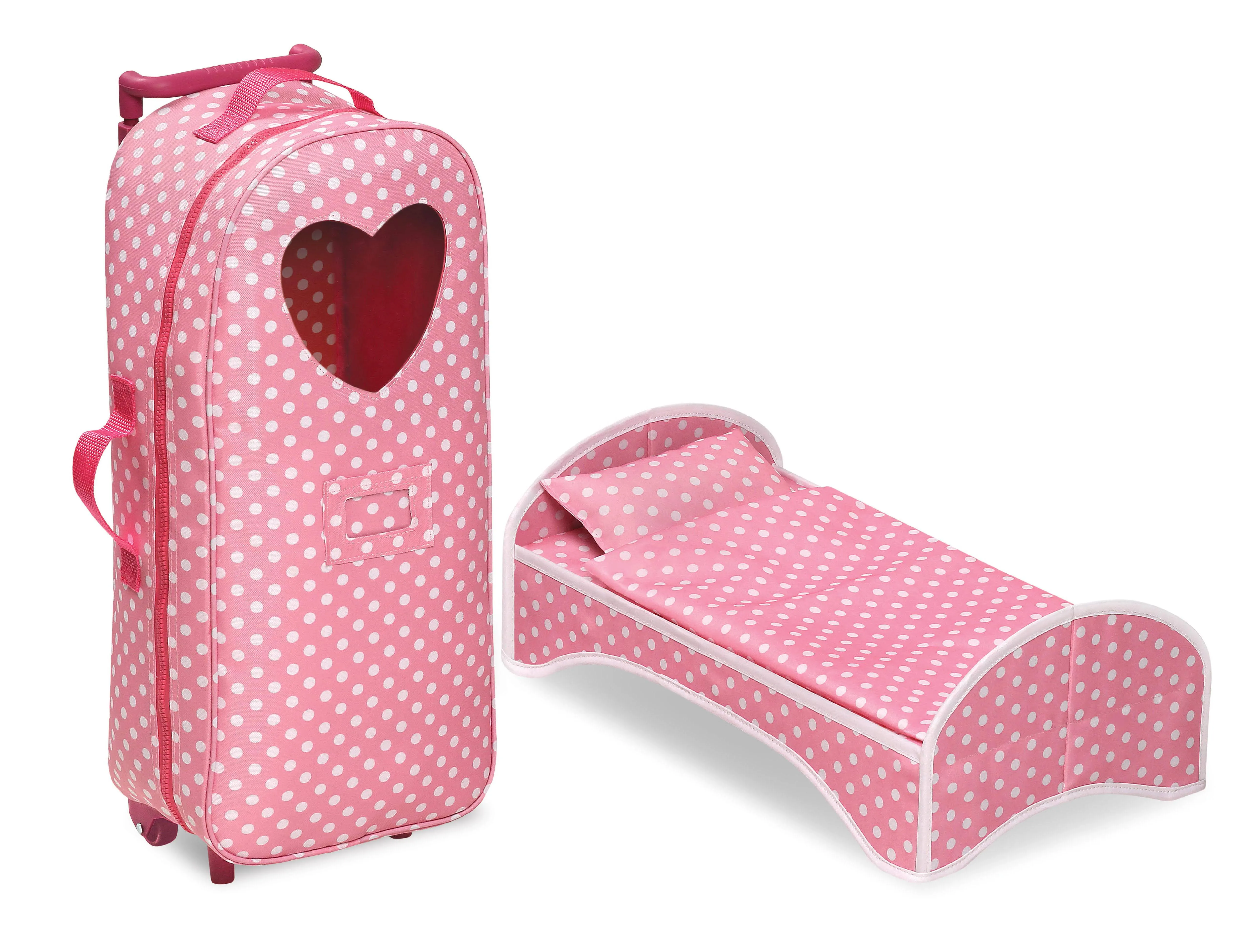 Badger Basket 3-in-1 Trolley Doll Carrier with Rocking Bed and Bedding