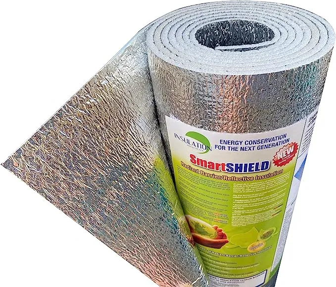 INSULATION MARKETPLACE SmartSHIELD -3mm 24 Inchx25ft Reflective Foam Core Insulation roll, Radiant Barrier - Engineered FoilINSULATION MARKETPLACE SmartSHIELD -3mm 24 Inch…