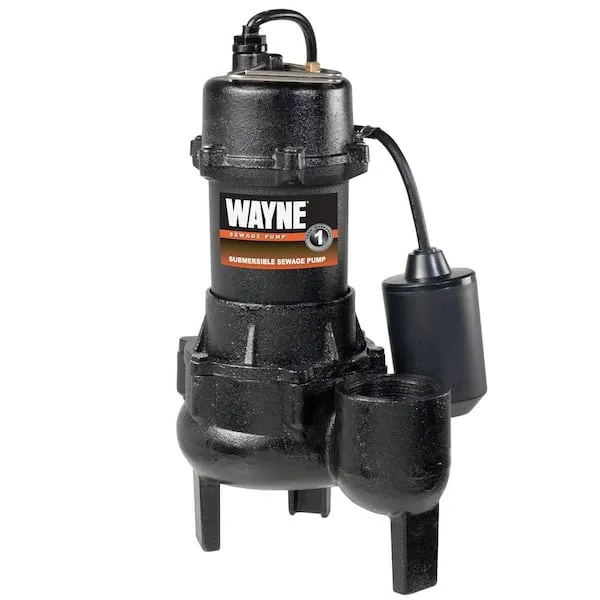 Wayne 1/2 H.P. Cast Iron Sewage Ejector Pump w/Tether Switch