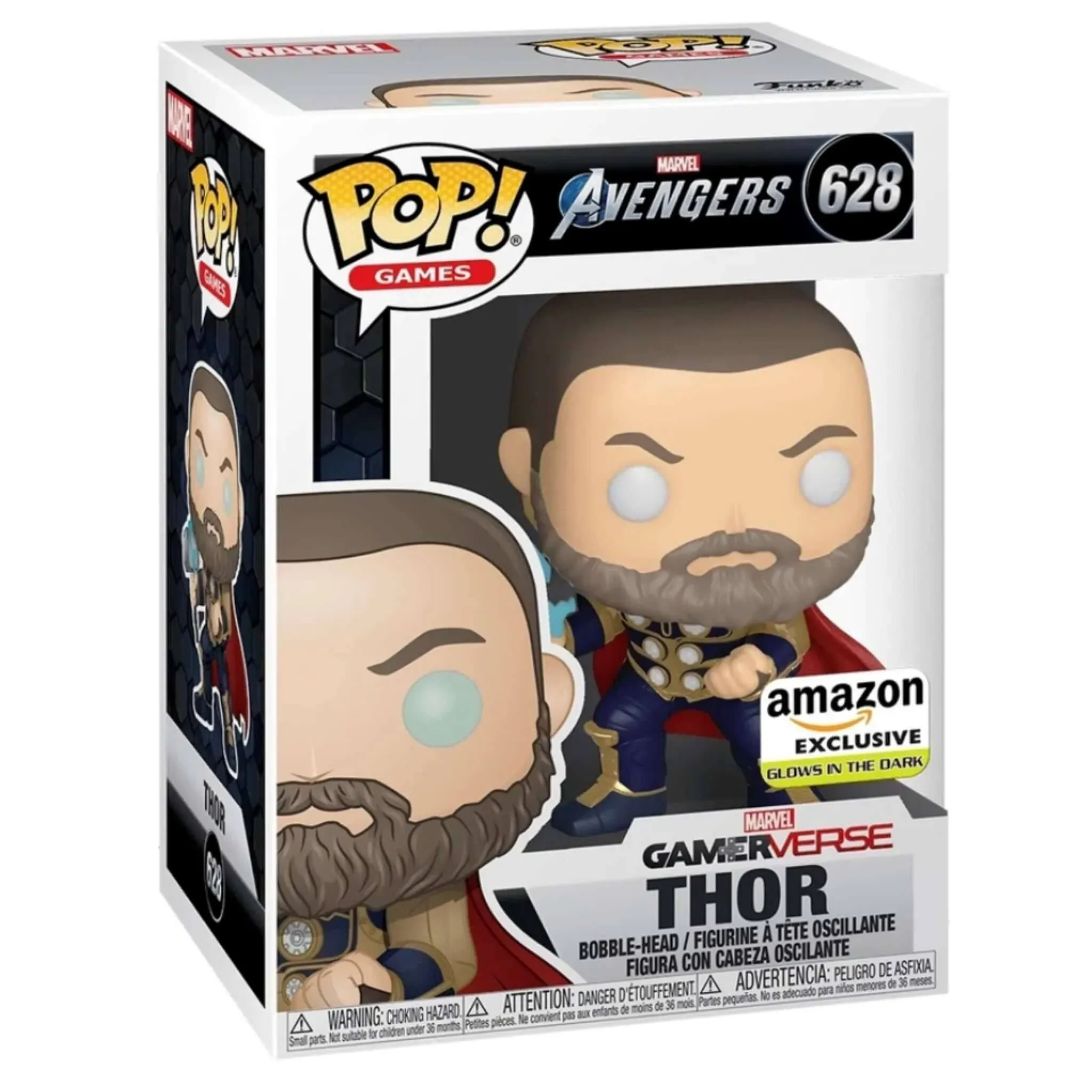 Funko Pop! Marvel: Avengers Game - Thor (Glow in The Dark), Amazon Exclusive