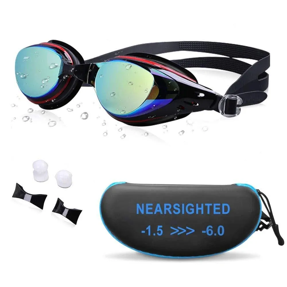 AIKOTOO Nearsighted Swim Goggles, Shortsighted Swimming Goggles