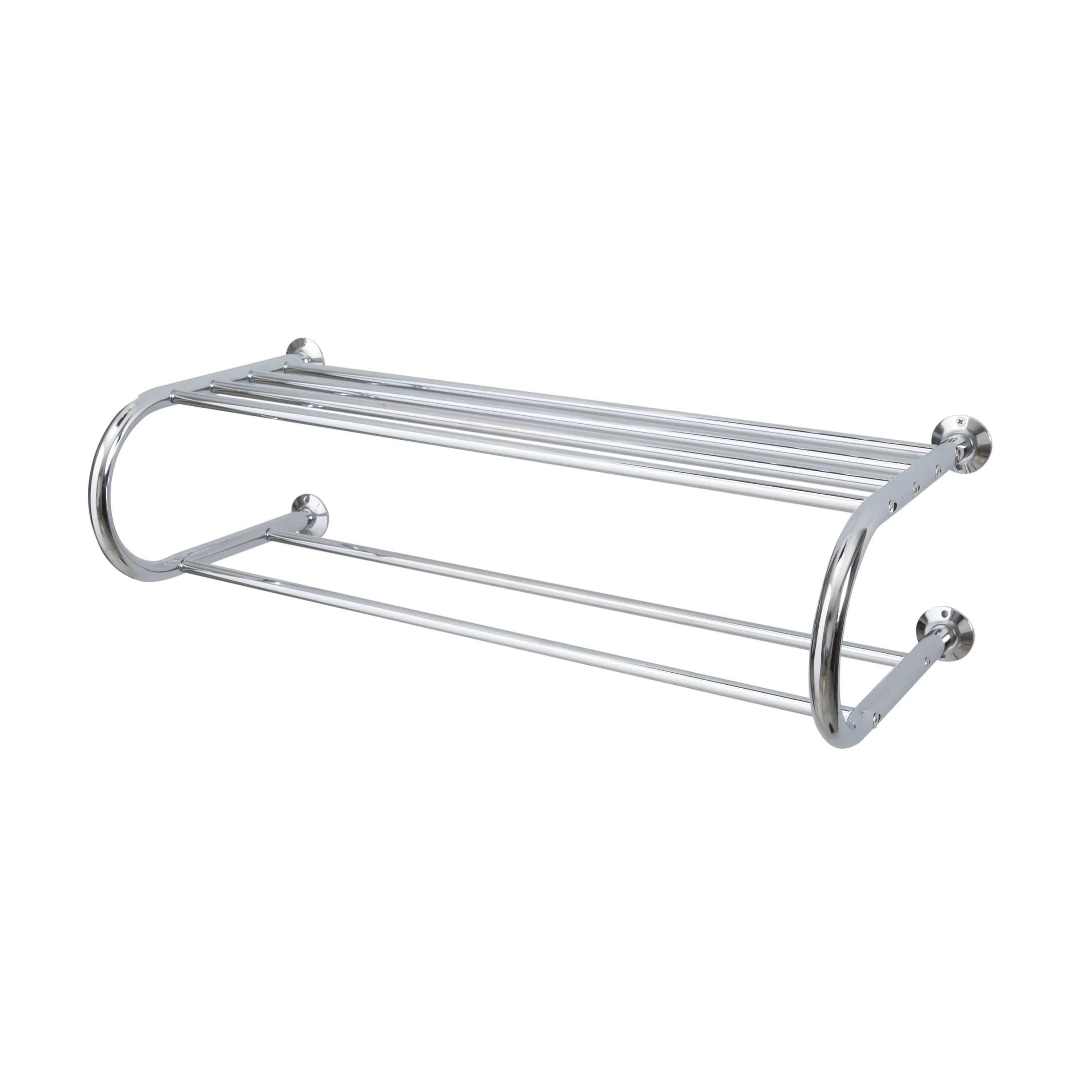 Organize It All Chrome Wall Mounting Shelf Towel Rack