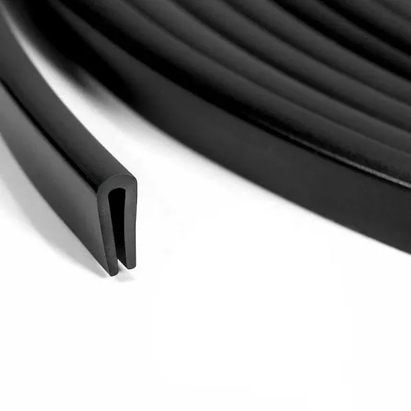 Tintvent Rubber Edge Trim Black, U Channel PVC Plastic, Metal Edge Protector ...